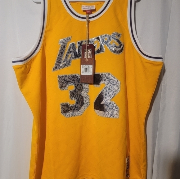 Magic Johnson Mitchell & Ness NBA 75th Anniv. 1984 Los Angeles Lakers Jersey 2XL - Picture 1 of 7